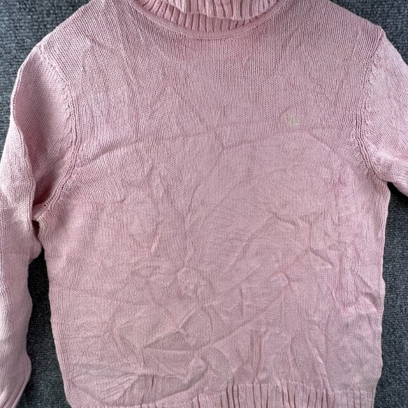 Lauren Ralph Lauren Women’s Sweater Pink Long Sleeve Turtleneck Cotton Large - Picture 10 of 16